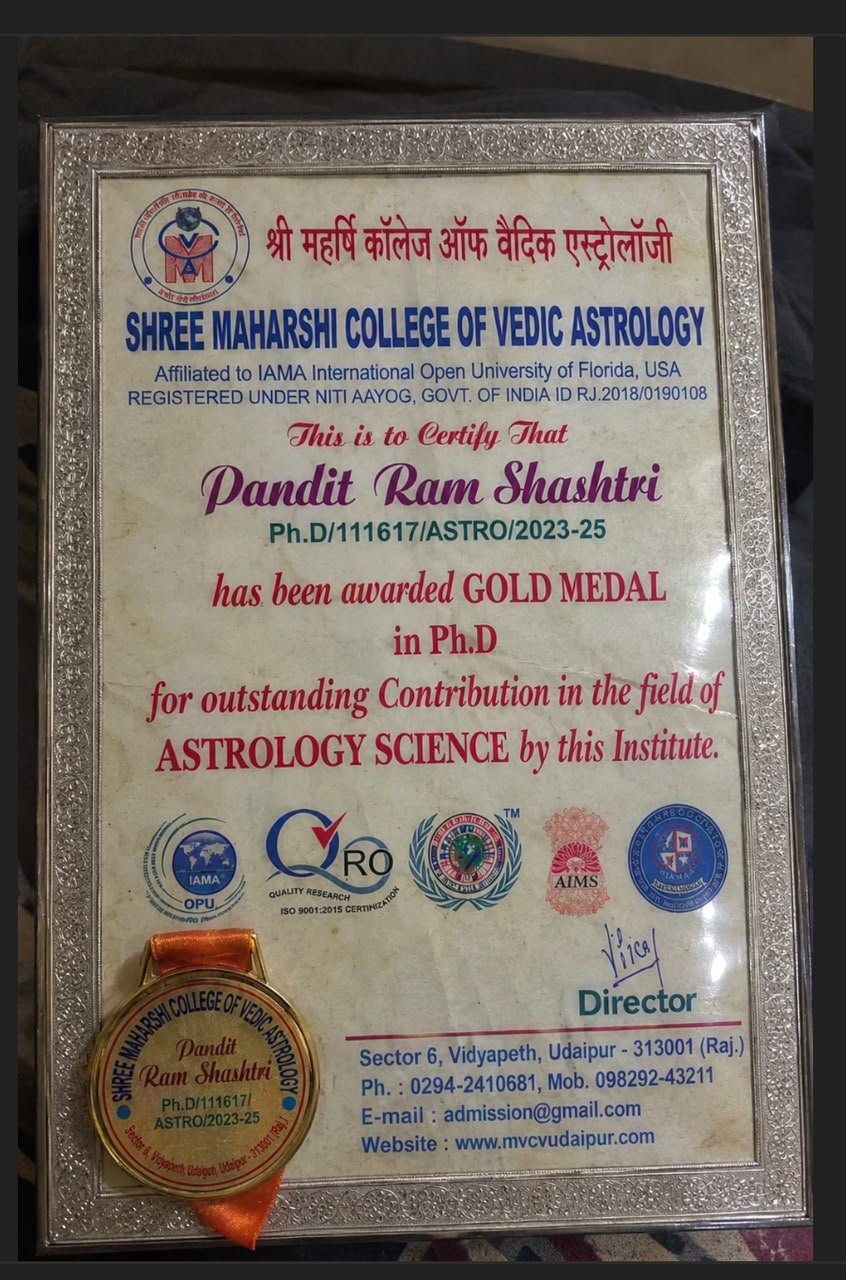 Gold Medal Ph.D in Astrology
